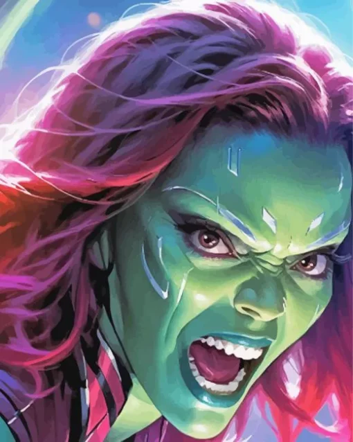 Angry Gamora Diamond Painting