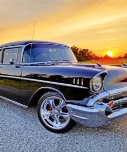 Black 57 Chevy Diamond Painting