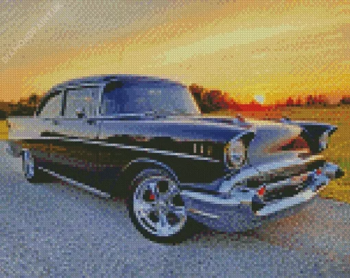 Black 57 Chevy Diamond Painting