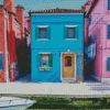 Blue House Burano Diamond Painting