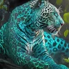 Blue Jaguar Animal Diamond Painting