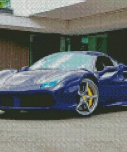 Dark Blue Ferrari Diamond Painting