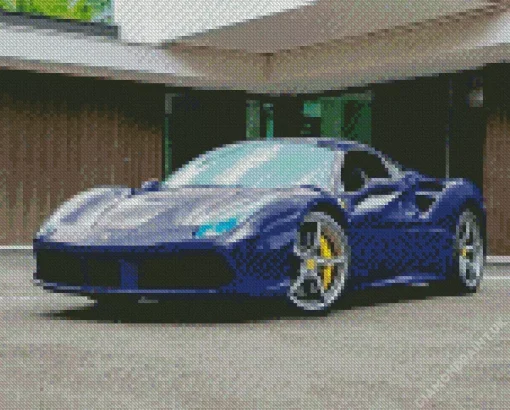 Dark Blue Ferrari Diamond Painting