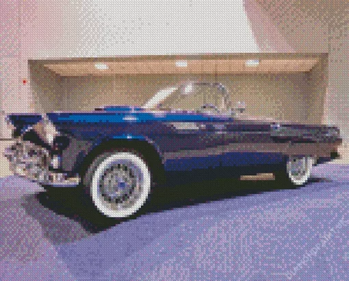 Dark Blue Ford Thunderbird Diamond Painting