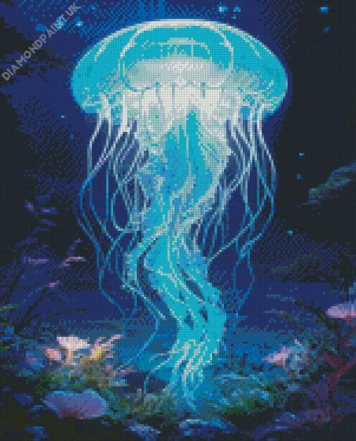 Light Blue Jellyfish Diamond Painting