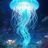 Light Blue Jellyfish Diamond Painting