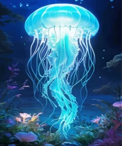 Light Blue Jellyfish Diamond Painting