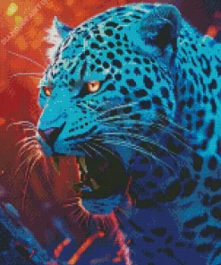 Blue Jaguar Diamond Painting