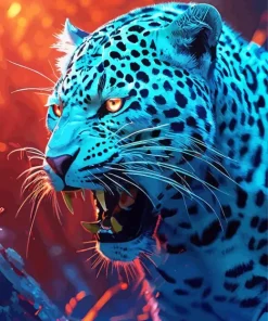 Blue Jaguar Diamond Painting