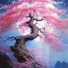 Moonlight Blossom Tree Art Diamond Painting