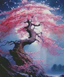 Moonlight Blossom Tree Art Diamond Painting