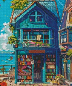 Seaside Book Shop Diamond Painting