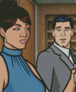 Archer And Lana Diamond Painting