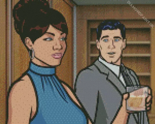 Archer And Lana Diamond Painting