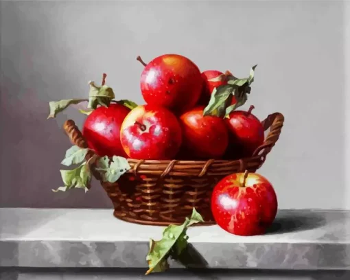 Basket Of Apples Diamond Painting