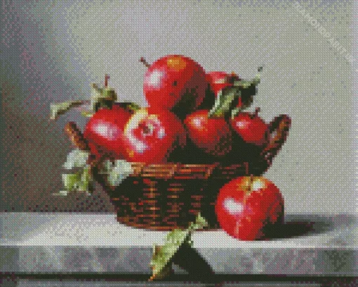 Basket Of Apples Diamond Painting