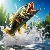 Bass Jumping Out Of Water Diamond Painting