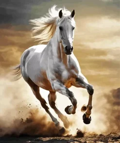 Beautiful White Stallion Diamond Painting