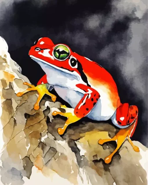 Big Orange Frog Diamond Painting