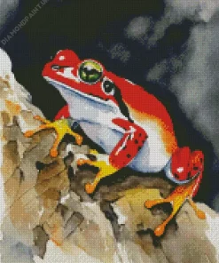 Big Orange Frog Diamond Painting