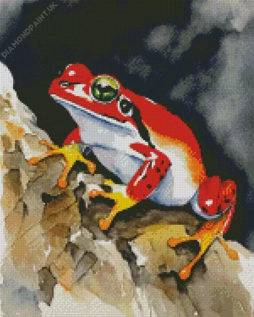 Big Orange Frog Diamond Painting