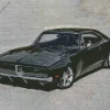 Black 69 Dodge Charger Diamond Painting