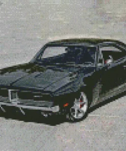 Black 69 Dodge Charger Diamond Painting