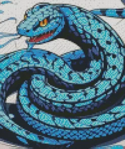 Black And Blue Snake Diamond Painting