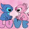 Blue And Pink Stitch Couple Diamond Painting