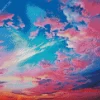 Blue And Pink Sunset Diamond Painting