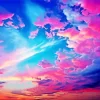 Blue And Pink Sunset Diamond Painting