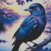 Blue And Purple Bird Diamond Painting