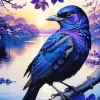 Blue And Purple Bird Diamond Painting