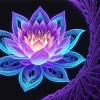 Blue And Purple Lotus Flower Diamond Painting v