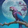 Blue And Purple Parrot Diamond Painting