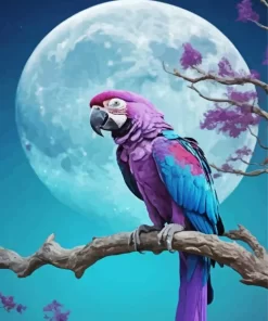 Blue And Purple Parrot Diamond Painting