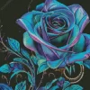 Blue And Purple Rose Diamond Painting