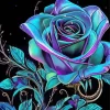 Blue And Purple Rose Diamond Painting