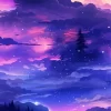 Blue And Purple Sky Diamond Painting