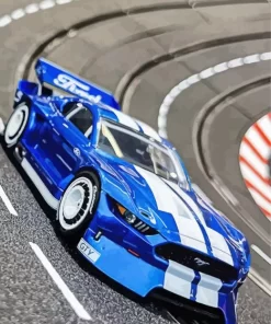 Blue And White Mustang Race Car Diamond Painting