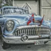 Blue Buick Skylark Car Diamond Painting