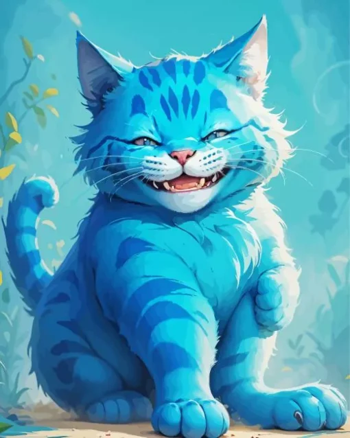 Blue Cat Art Diamond Painting