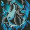 Blue Charizard Diamond Painting