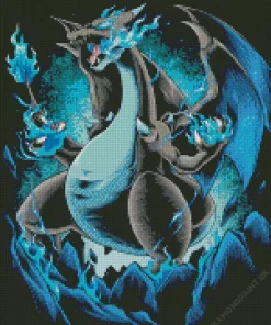 Blue Charizard Diamond Painting