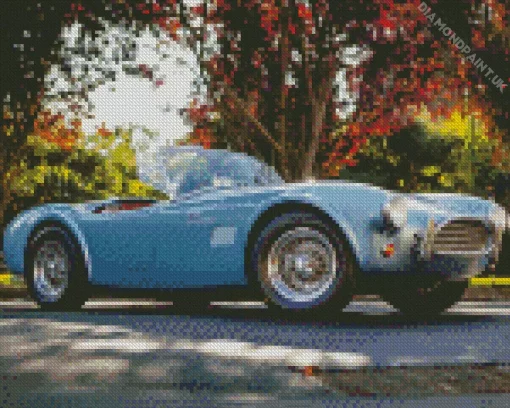 Blue Cobra Car Diamond Painting