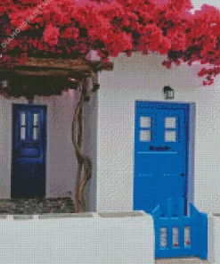 Blue Door Greece Diamond Painting