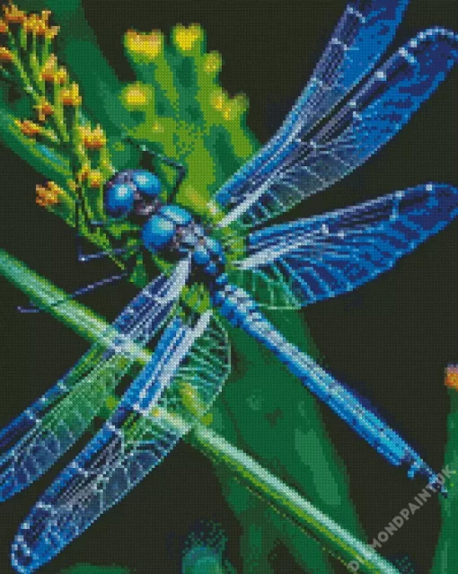 Blue Dragonfly Diamond Painting