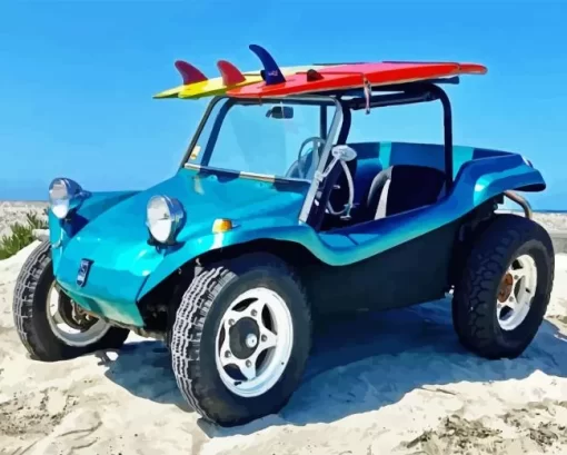 Blue Dune Buggy Diamond Painting