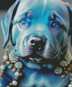 Blue Eyed Staffy Diamond Painting