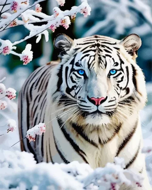 Blue Eyed Tiger Diamond Painting